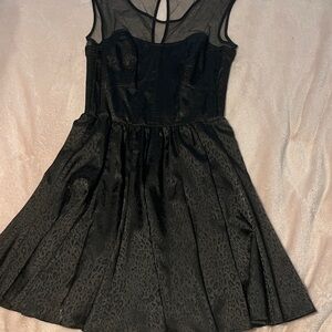 Guess Black Mesh Mini Dress